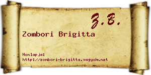 Zombori Brigitta névjegykártya